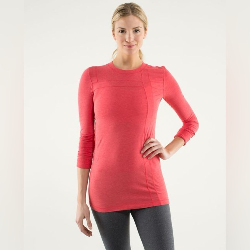 Lululemon Promenade Long Sleeve Vitassea Top Coral Pink L